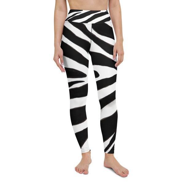 Black Zebra Yoga Leggings