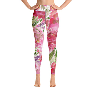 Pink Rose Women's Yoga Leggings