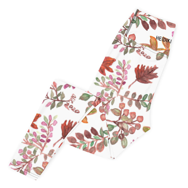 Fall Leaves Floral Yoga Leggings