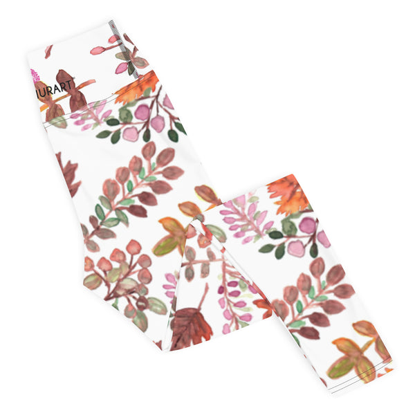 Fall Leaves Floral Yoga Leggings