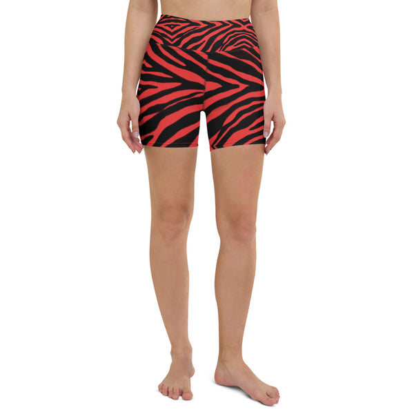 Red Zebra Yoga Shorts