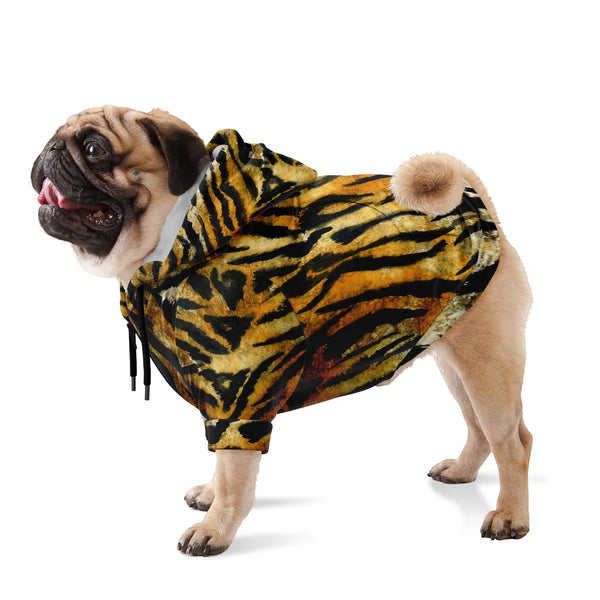 Tiger Stripe Print Dog Hoodie, Soft Comfortable Zip-Up Premium Hoodie For Dog Pet Owners-Athletic Dog Zip-Up Hoodie - AOP-Subliminator-Heidi Kimura Art LLC Tiger Stripe Print Dog Hoodie, Animal Print Soft Comfortable Zip-Up Premium Fashion Hoodie For Dog Pet Owners, For Tiny Small Dogs to Medium/ Large Size Dogs (Size: XXS-2XL)