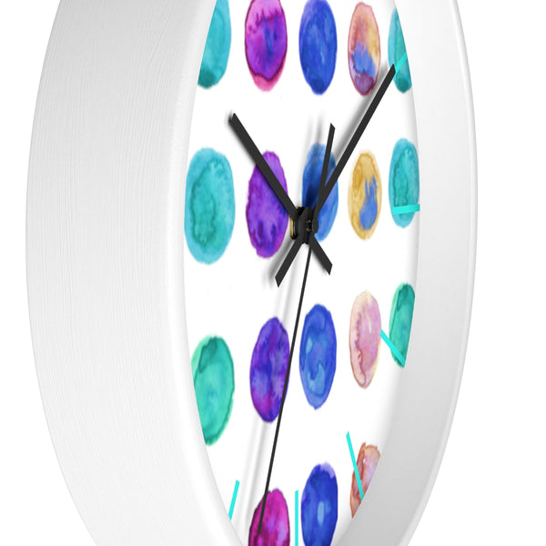 Polka Dots Nordic Style Minimal 10 inch Diameter Indoor Wall Clock - Made in USA-Wall Clock-Heidi Kimura Art LLC