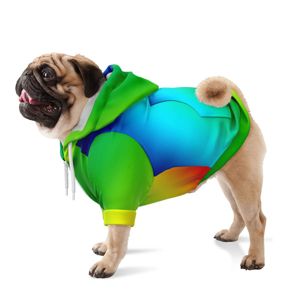 Rainbow Ombre Dog's Sweatshirt-Athletic Dog Zip-Up Hoodie - AOP-Subliminator-Heidi Kimura Art LLC Rainbow Ombre Dog's Sweatshirt, Bright Colorful Designer Dog's Hoodie, Comfortable Zip-Up Premium Fashion Hoodie For Dog Pet Owners, For Tiny Small Dogs to Medium/ Large Size Dogs (Size: XXS-2XL)