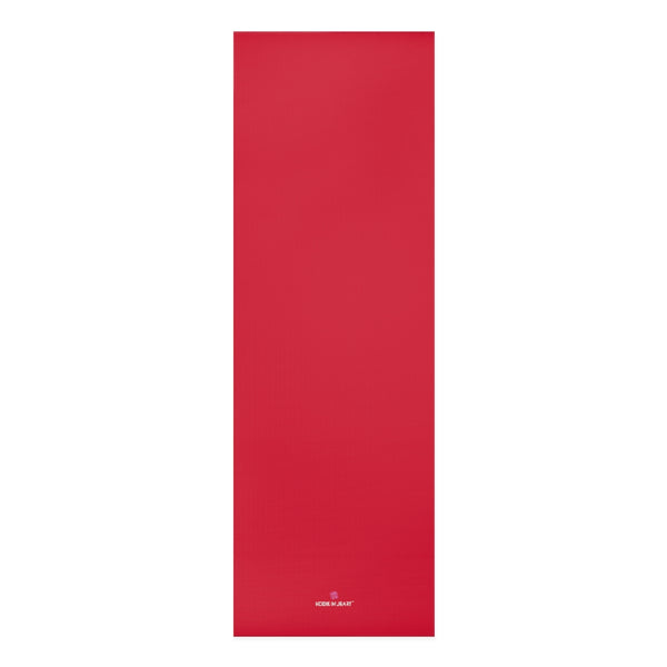 Wine Red Color Yoga Mat, Solid Wine Red Color Modern Minimalist Print Best Fashion Stylish Lightweight 0.25" thick Best Designer Gym or Exercise Sports Athletic Yoga Mat Workout Equipment - Printed in USA (Size: 24″x72")