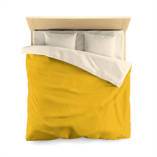 Yellow Color Duvet Cover,  Solid Color Best Microfiber Duvet Cover