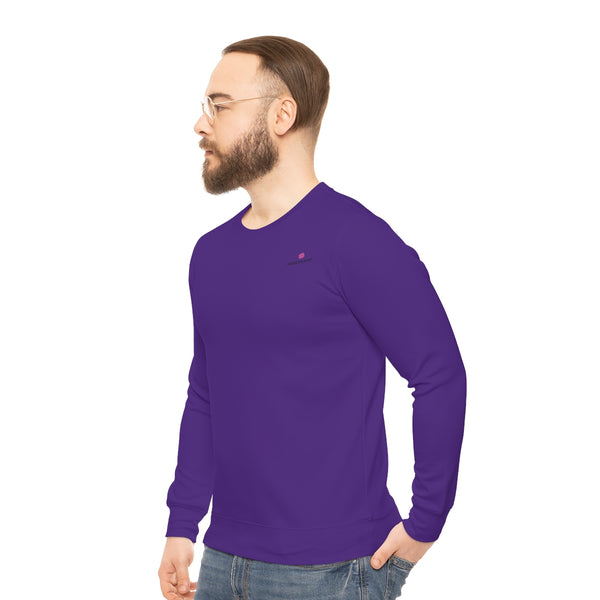 Dark Purple Men's Shirt, Color Lightweight Men's Sweatshirt, Solid Color Men's Shirt