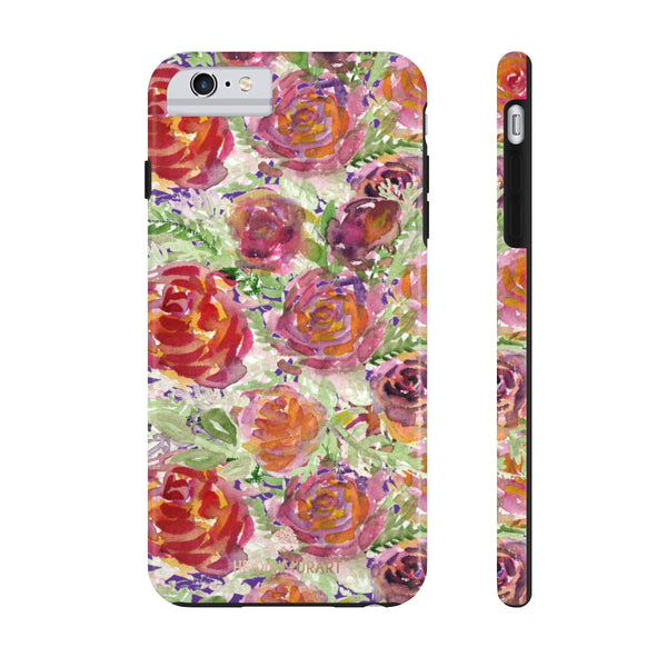 Dark Purple Garden Rose Floral Print Phone Case, Flower Case Mate Tough Phone Cases-Made in USA - Heidikimurart Limited 