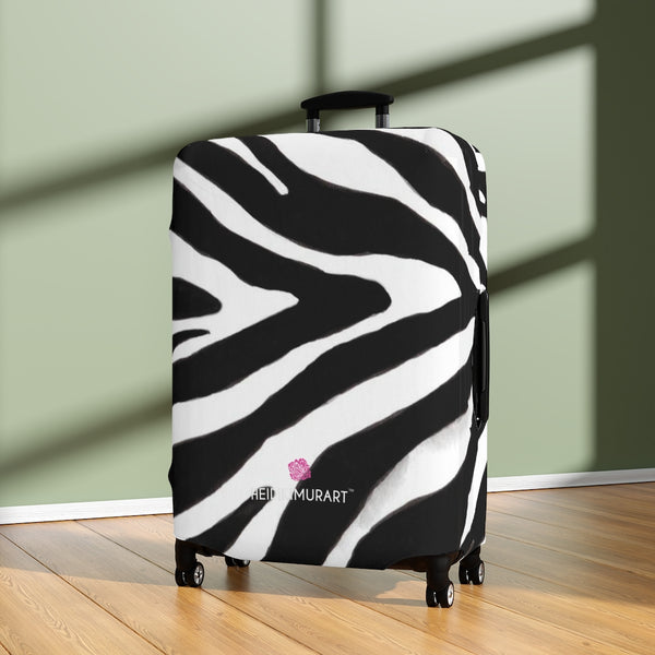 Black Zebra Print Luggage Cover