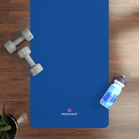 Navy Blue Rubber Yoga Mat - Printed in USA (Size: 24” x 68”)
