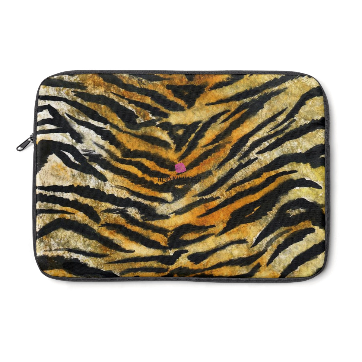 Wild Big Cat Tiger Stripe Animal Print 12",13",14" Laptop Sleeve Cover - Made in the USA-Laptop Sleeve-13"-Heidi Kimura Art LLC