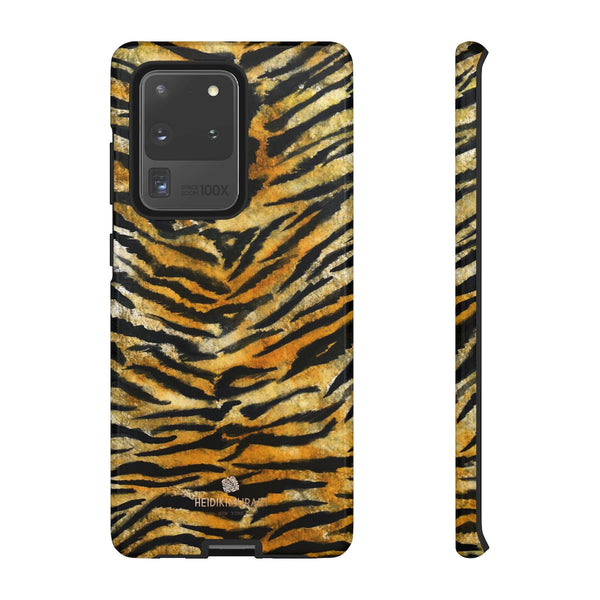 Tiger Stripe Print Phone Case, Animal Print Tough Designer Phone Case -Made in USA-Phone Case-Printify-Samsung Galaxy S20 Ultra-Glossy-Heidi Kimura Art LLC