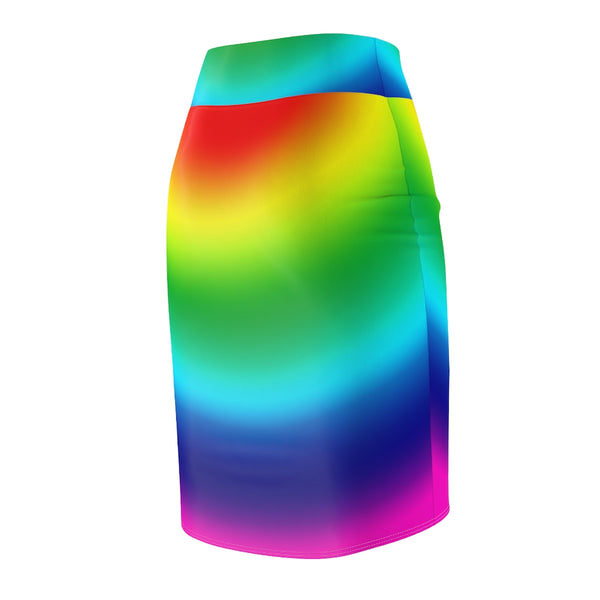 Colourful Rainbow Women's Pencil Skirt - Heidikimurart Limited 