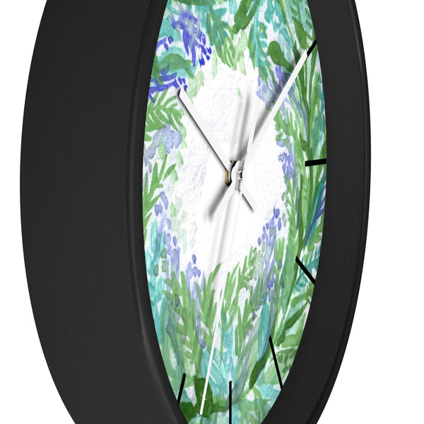 French Lavender Purple Floral Rose Print 10 inch Diameter Wall Clock - Made in USA-Wall Clock-Heidi Kimura Art LLC