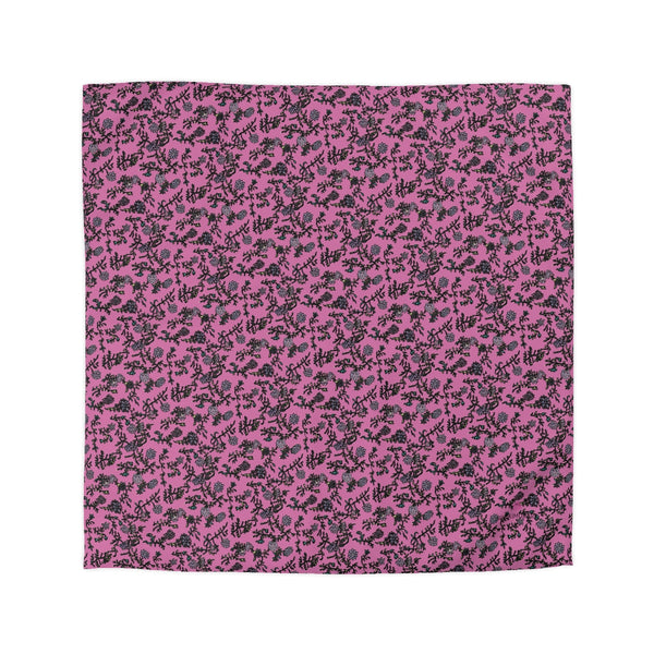 Pink Floral Microfiber Duvet Cover