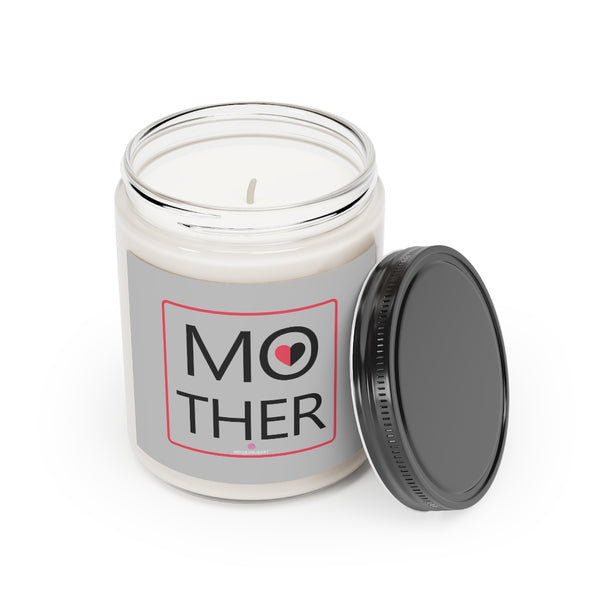 Gray Mom Soy Candle, 9oz Best Vanilla or Cinnamon Stick Candle In A Glass Container For Mothers - Made in the USA