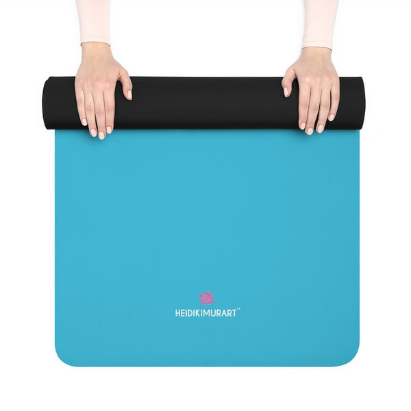 Sky Blue Rubber Yoga Mat - Printed in USA (Size: 24” x 68”)