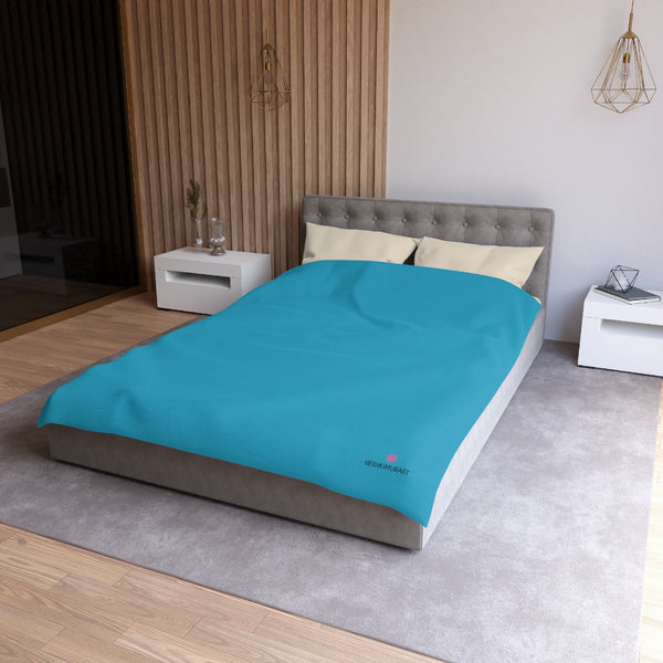 Blue Color Duvet Cover,  Solid Color Best Microfiber Duvet Cover
