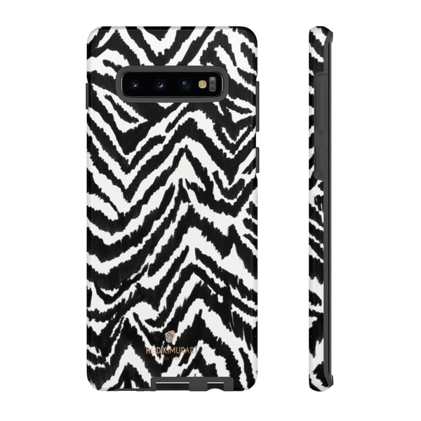 White Tiger Stripe Phone Case, Animal Print Best Tough Designer Phone Case -Made in USA-Phone Case-Printify-Samsung Galaxy S10 Plus-Glossy-Heidi Kimura Art LLC