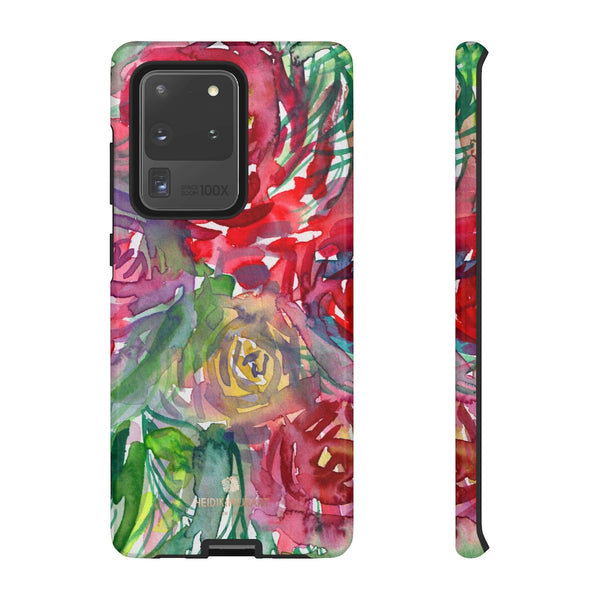 Red Roses Phone Case, Floral Print Tough Designer Phone Case -Made in USA-Phone Case-Printify-Samsung Galaxy S20 Ultra-Glossy-Heidi Kimura Art LLC