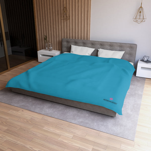 Blue Color Duvet Cover,  Solid Color Best Microfiber Duvet Cover