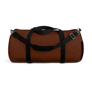 Cowboy Brown Solid Color All Day Small Or Large Size Duffel Bag, Made in USA-Duffel Bag-Small-Heidi Kimura Art LLC