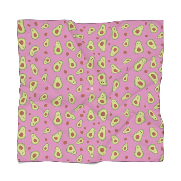 Avocado Print Poly Scarf, Vegan Inspired Lightweight Fashion Accessories- Made in USA-Accessories-Printify-Poly Voile-50 x 50 in-Heidi Kimura Art LLC