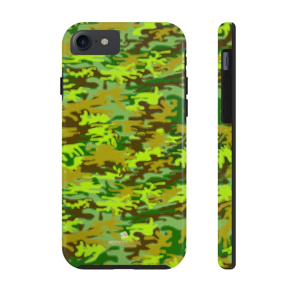 Cool Green Camo iPhone Case, Case Mate Tough Samsung Galaxy Phone Cases-Phone Case-Printify-iPhone 7, iPhone 8 Tough-Heidi Kimura Art LLC