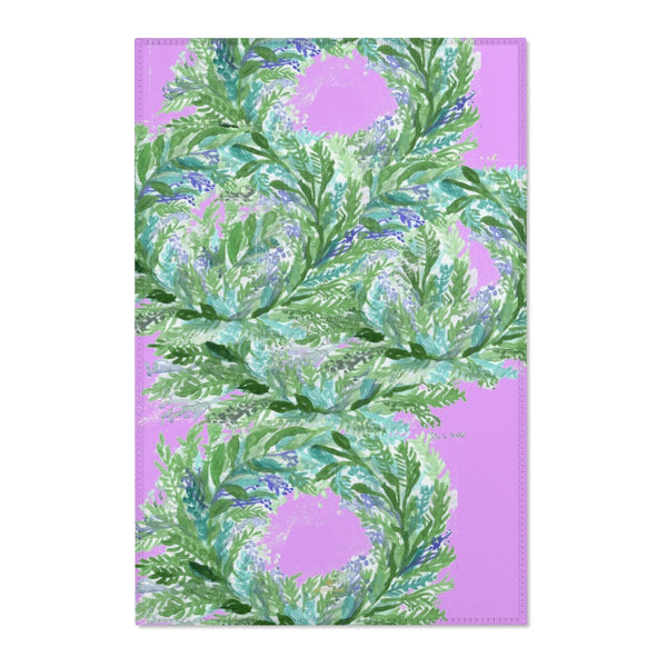 Pink Lavender Floral Print Designer 24x36, 36x60, 48x72 inches Area Rugs- Printed in the USA-Area Rug-24" x 36"-Heidi Kimura Art LLC