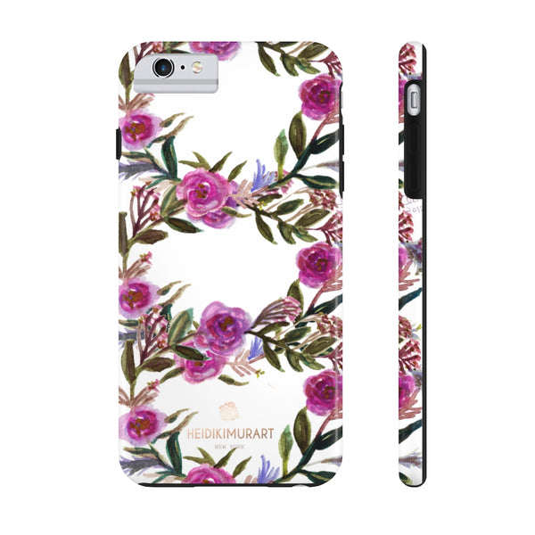Pink Rose Floral Print Phone Case, Flower Case Mate Tough Phone Cases-Made in USA - Heidikimurart Limited 
