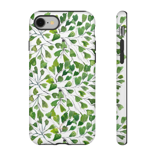 Green Maidenhair Fern Tough Cases, Leaf Print Phone Case-Phone Case-Printify-iPhone 8-Matte-Heidi Kimura Art LLC