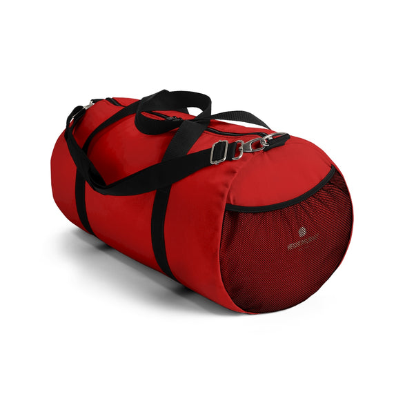 Red Solid Color All Day Small Or Large Size Duffel Bag, Made in USA-Duffel Bag-Heidi Kimura Art LLC Red Lightweight Best Duffle Bag, Unisex Red Solid Color All Day Small Or Large Size Duffel Bag, Made in USA, Small Red Duffle Bag, Red Duffle Bag, Red Sports Duffle Bag Travel Luggage