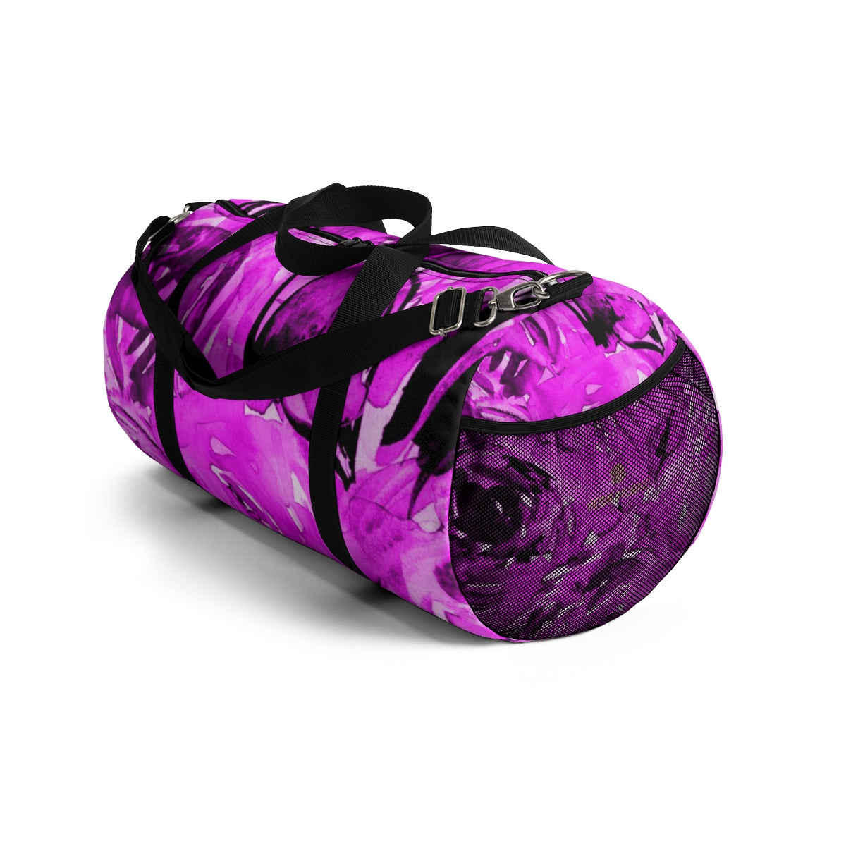 Pink Floral Rose Duffel Bag, Designer All Day Small Or Large Size