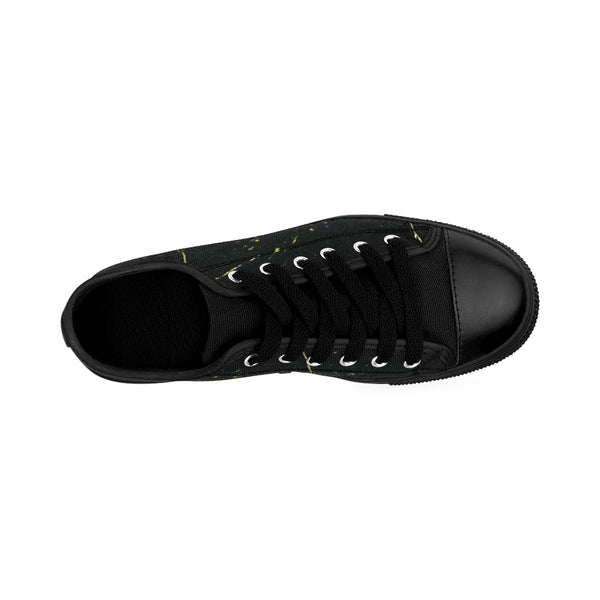Cool Black Marble Print Men's Best Designer Low Top Tennis Shoes Sneakers (US Size: 6-14)-Men's Low Top Sneakers-Heidi Kimura Art LLC
