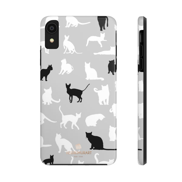 Black and White Cat Kitty Cute Case Mate Tough Phone Cases-Made in USA - Heidikimurart Limited 