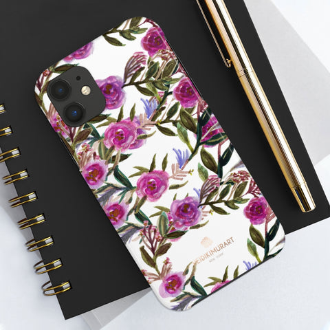 Purple Pink Rose Floral Phone Case, Flower Case Mate Tough Phone Cases-Made in USA - Heidikimurart Limited 