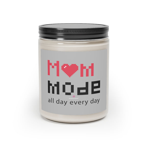 Grey Mum's Day Soy Candle, 9 oz Best Hand-Poured Vegan Soy Coconut Wax Candles-Made in USA