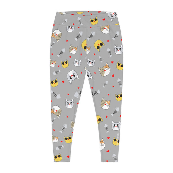 Grey Cat Lover's Tights, Best Women's Plus Size Leggings