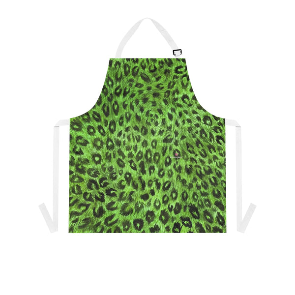 Green Leopard Print Apron
