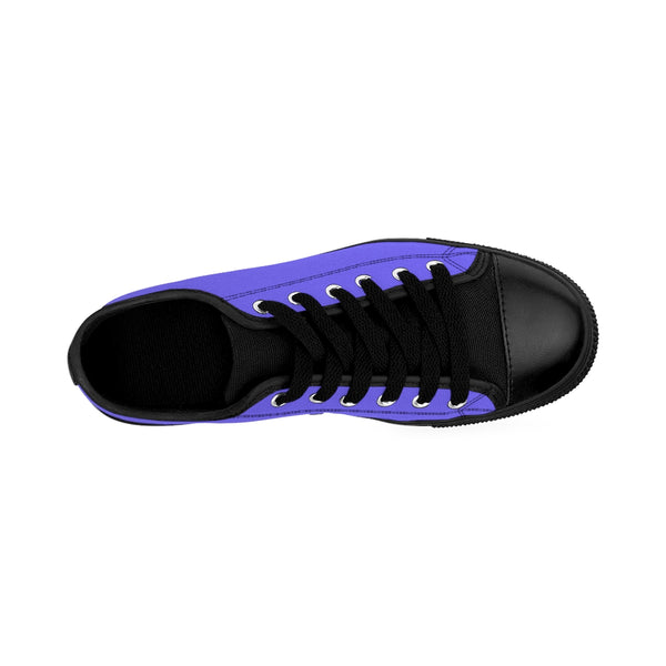 Deep Violet Sky Solid Color Designer Men's Running Low Top Sneakers Tennis Shoes-Men's Low Top Sneakers-Heidi Kimura Art LLC