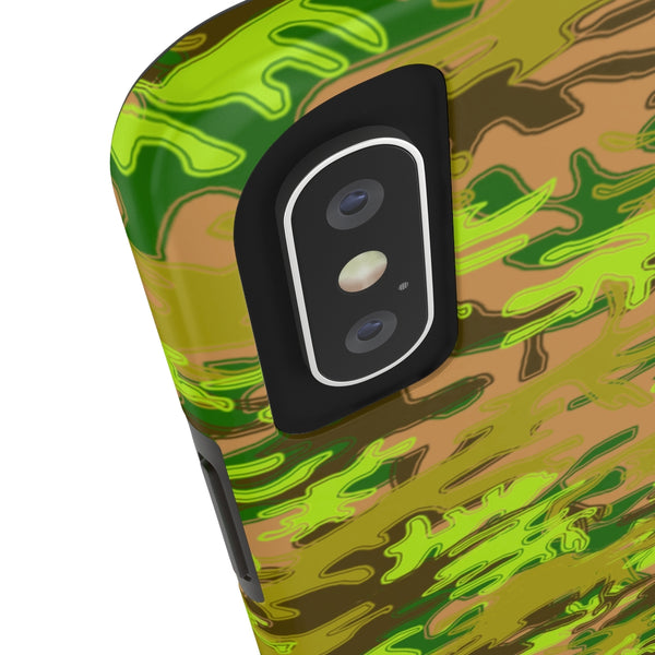 Army Green Camo iPhone Case, Case Mate Tough Samsung Galaxy Phone Cases-Phone Case-Printify-Heidi Kimura Art LLC