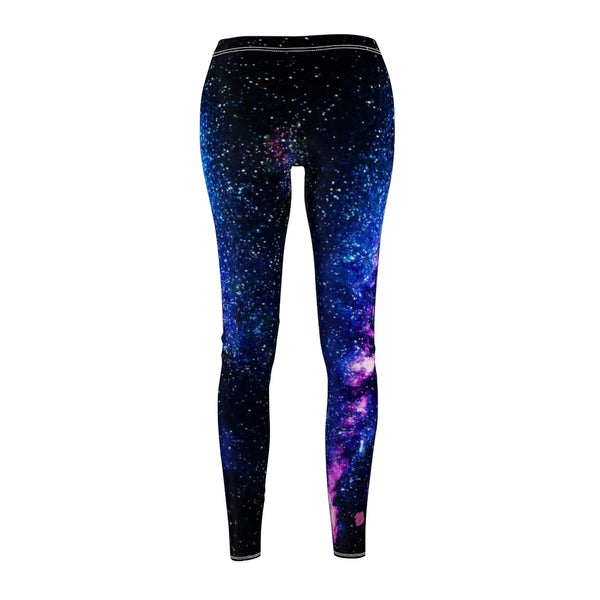 Blue Galaxy Print Casual Leggings