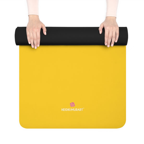 Yellow Rubber Yoga Mat - Printed in USA (Size: 24” x 68”)