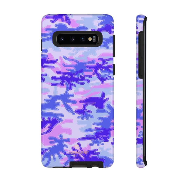 Pastel Purple Camouflage Phone Case, Army Military Print Tough Designer Phone Case -Made in USA-Phone Case-Printify-Samsung Galaxy S10-Glossy-Heidi Kimura Art LLC