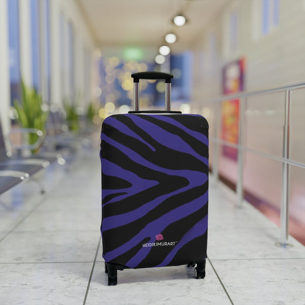 Dark Purple Zebra Luggage Cover