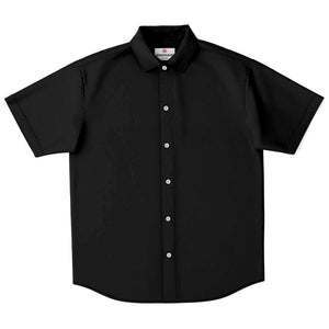 Men's Black Button Down Shirt-Short Sleeve Button Down Shirt - AOP-Subliminator-XS-Heidi Kimura Art LLC