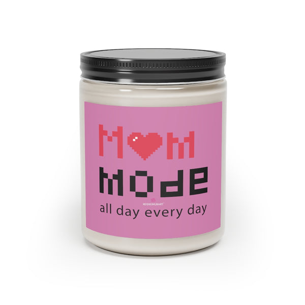 Pink Mum's Day Soy Candle, 9 oz Best Hand-Poured Vegan Soy Coconut Wax Candles-Made in USA