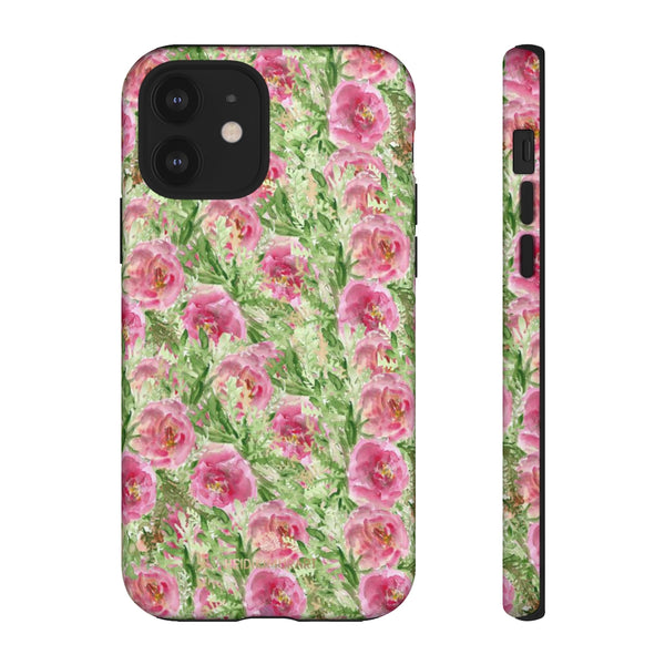 Garden Rose Phone Case, Roses Floral Print Tough Designer Phone Case -Made in USA-Phone Case-Printify-iPhone 12-Glossy-Heidi Kimura Art LLC