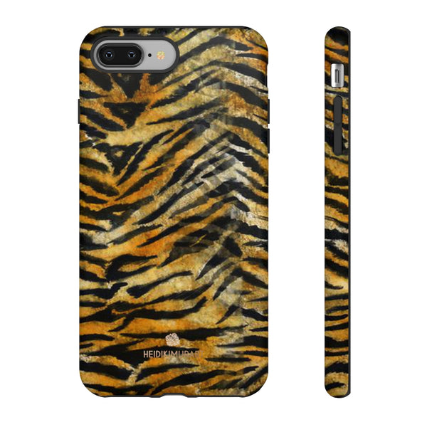 Orange Tiger Striped Phone Case, Animal Print Tough Cases, Designer Phone Case-Made in USA-Phone Case-Printify-iPhone 8 Plus-Matte-Heidi Kimura Art LLC