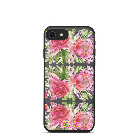 Custom Initials Floral Phone Case, Best Sustainable Biodegradable iPhone Case - Heidikimurart Limited 